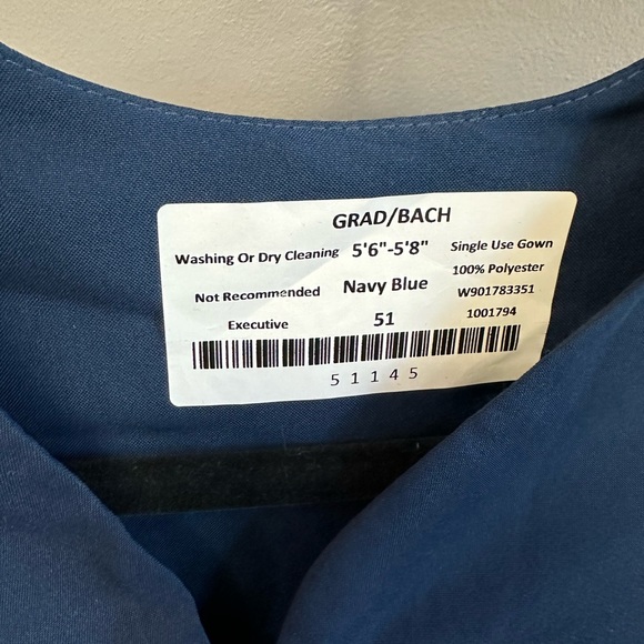 GRADUATION GOWN | Navy for Heights 5’6 - 5’8 - Picture 5 of 5